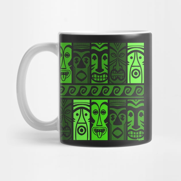 Jungle Green Tikis! by ErinKantBarnard